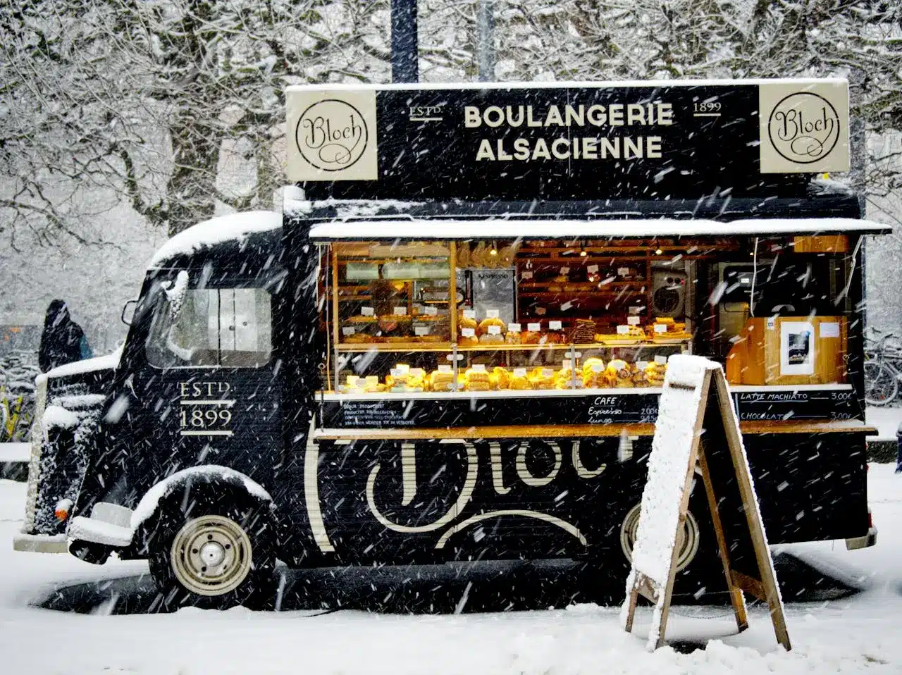 Food Truck In The Snow